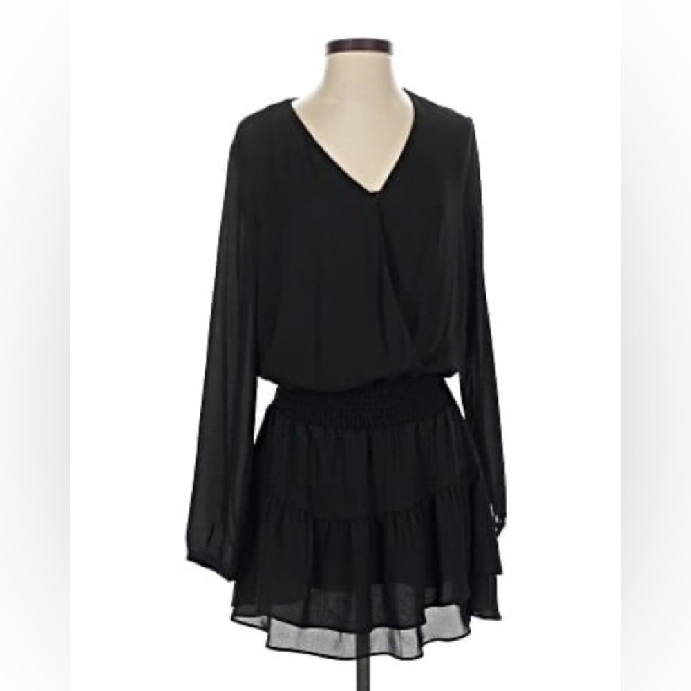 krisa Elegant Black Mini Dress